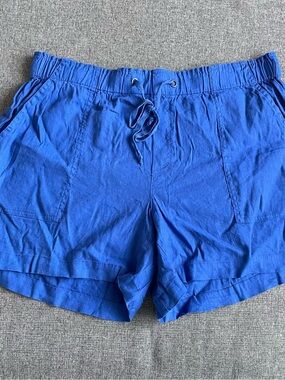 Kut from the Kloth Royal Blue High Waist Drawstring Shorts